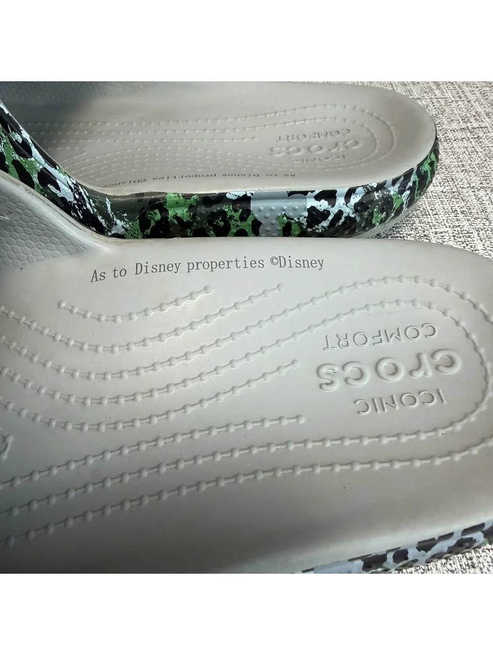 Crocs Disney Animal Kingdom Leopard Safari Print Slides Womens Size 10 Mens Sz 8